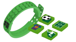 PIXIE CREW pixel justerbart armbånd GRØN fodbold