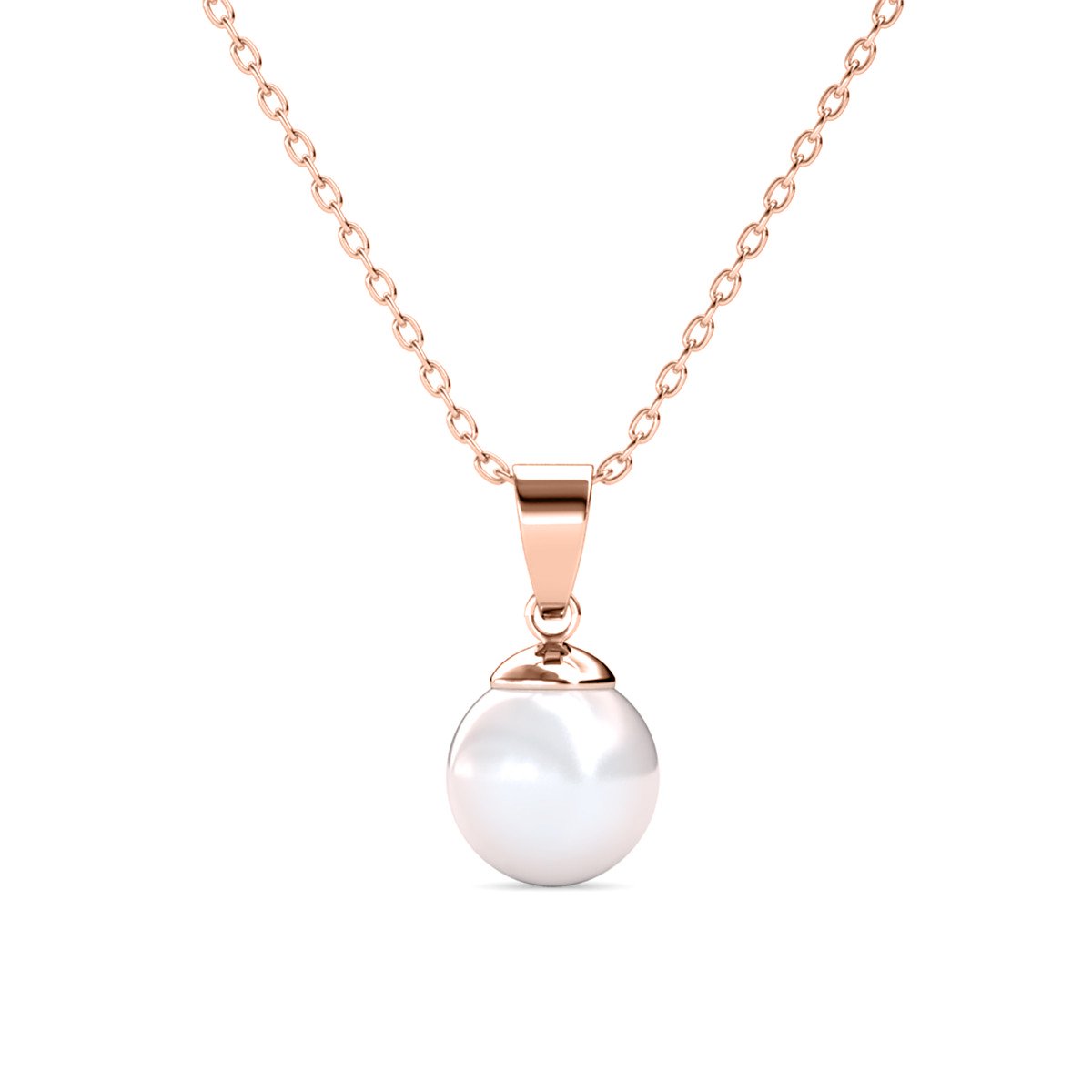 Perlmutt-Trio-Sets – Roségold und Kristall