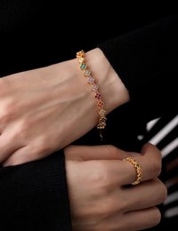 Bracelet en cristal de trèfle kaléidoscope