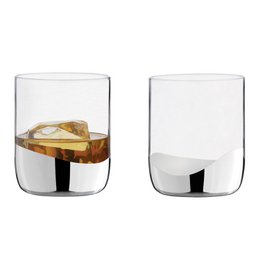 Set di 2 bicchieri Wave Silver DOF