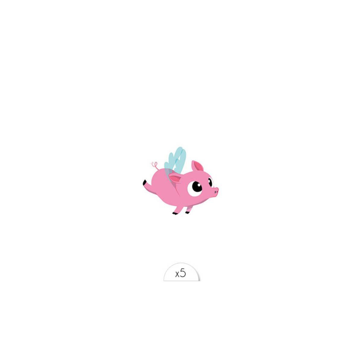 Temporary tattoo: Flying pig