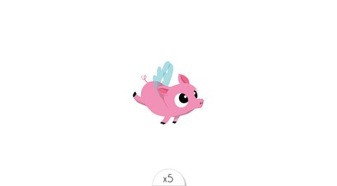 Temporary tattoo: Flying pig
