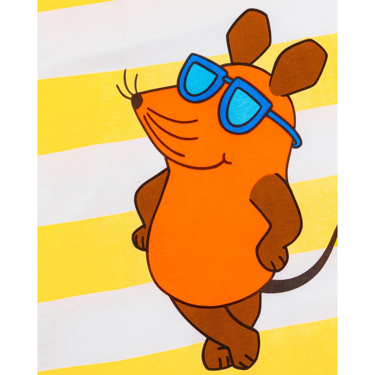 koaa – The Mouse Beachboy Stripes – T-shirt hvid/gul