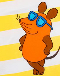 koaa – The Mouse Beachboy Stripes – T-shirt hvid/gul