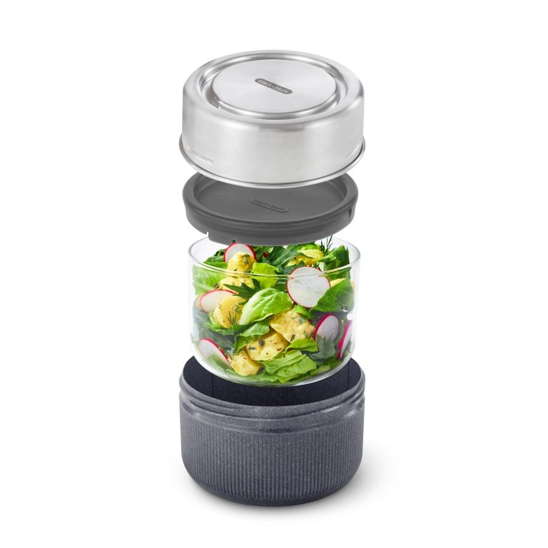 Sort+Blum Glas frokostgryde Stor - Ø120mm - Grå