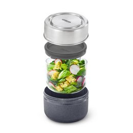 Sort+Blum Glas frokostgryde Stor - Ø120mm - Grå