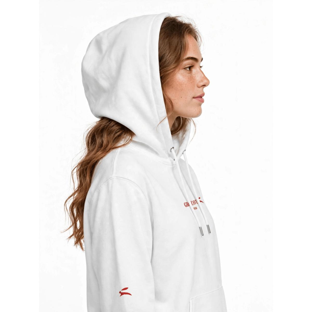 Pure Cotton Hoodie — Metal Eyelets