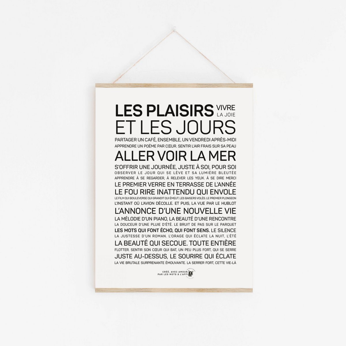 Les plaisirs et les jours