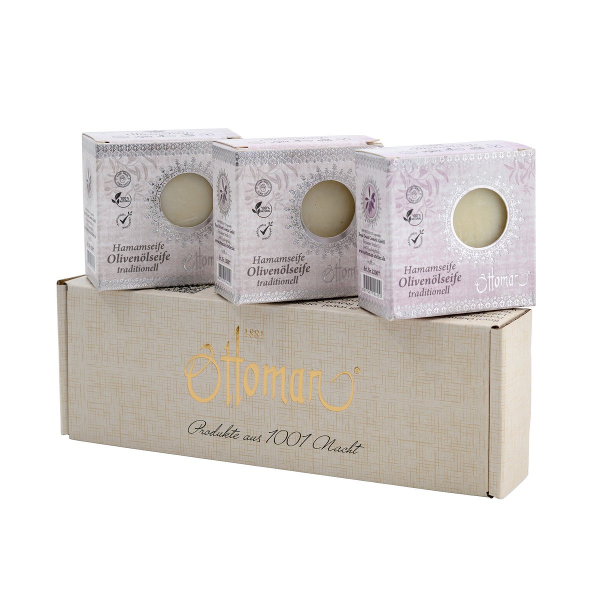 Soap collection 3x 200g hammam soap in a gift box