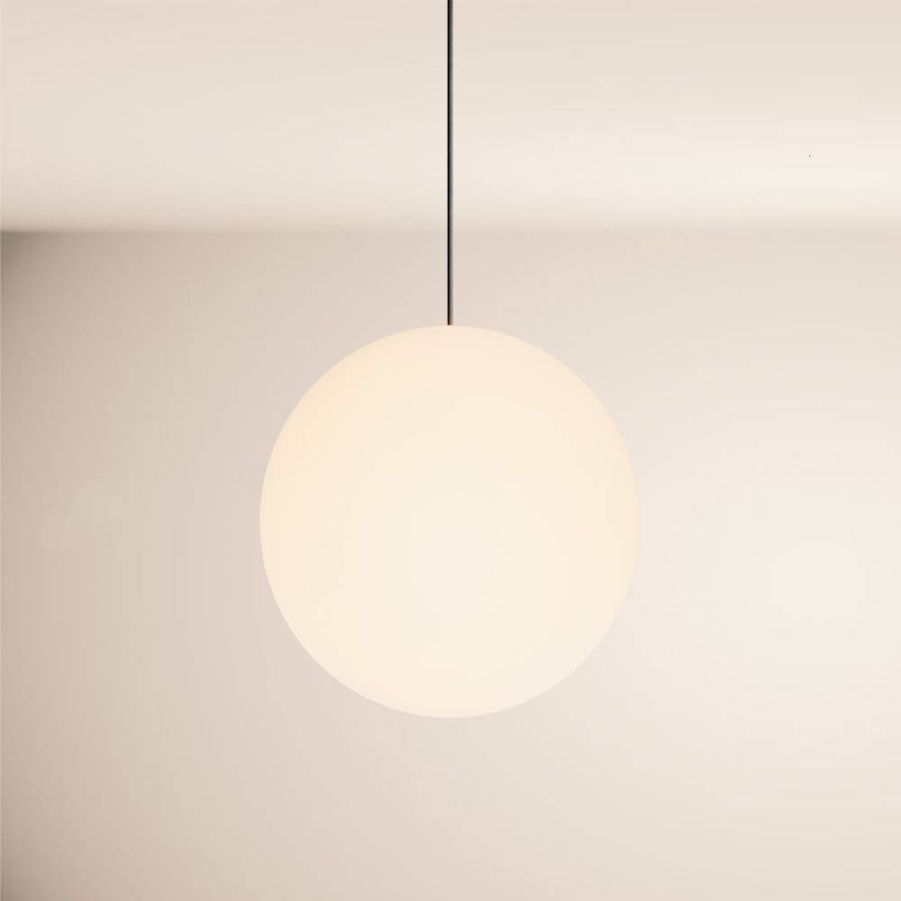 s.luce Orb glass ball hanging lamp 150cm suspension black