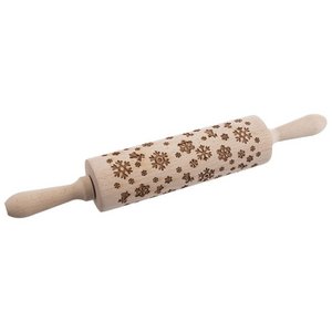 Prägen Sie rollende Nadelholz Holz rotierende Schneeflocken 38 cm