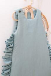zomerlinnen babyslaapzak met ruches, babyslaapzak met ruches 1 TOG, 1,5 TOG, 2,5 TOG