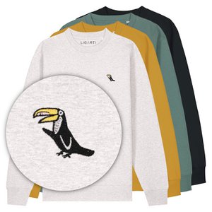 Bestickter Pullover – Joey der Tukan