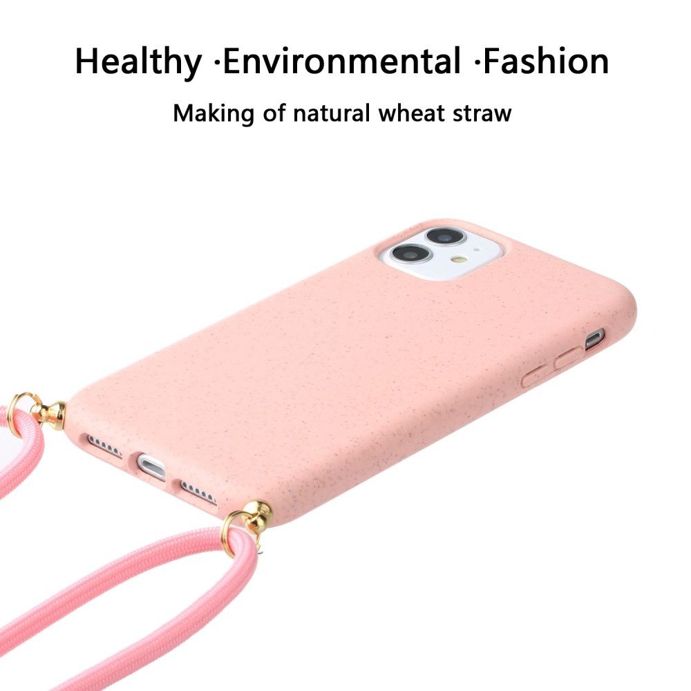 Lunso - Etui Backcover ze sznurkiem - iPhone 11 - Różowe