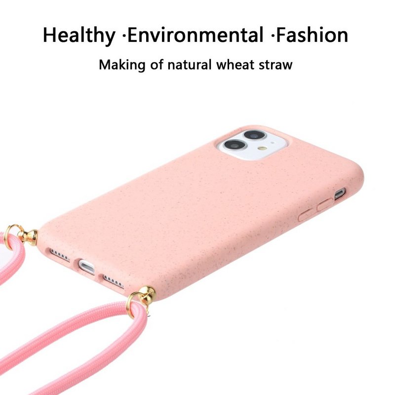 Lunso - Cover posteriore con cavo - iPhone 11 - rosa