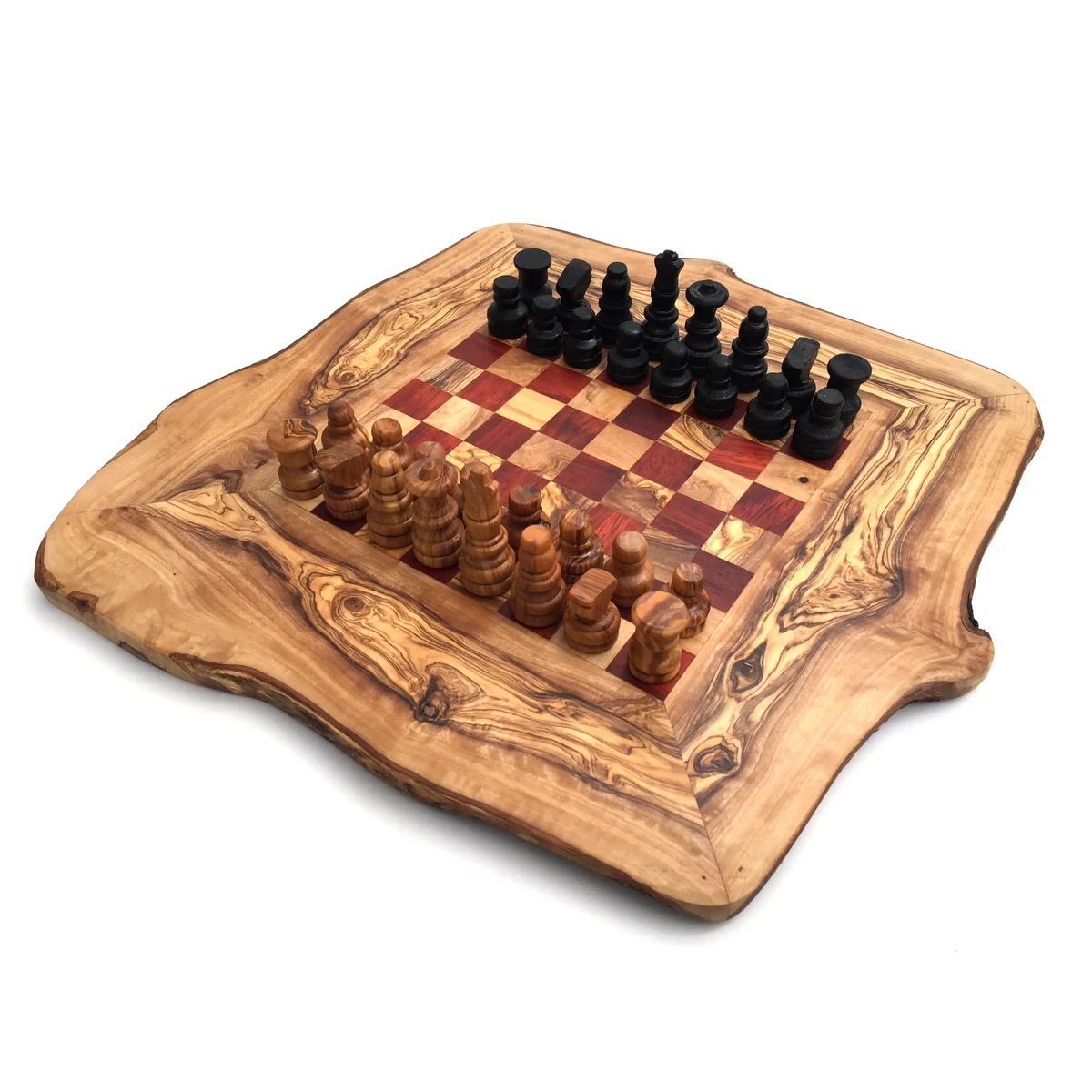 Chess game chessboard Gr. M handmade from olive wood