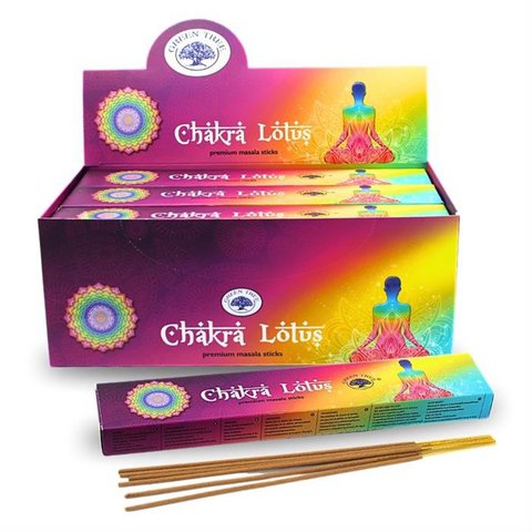 Green Tree Chakra Lotus Hand Rolled Natural Incense Sticks