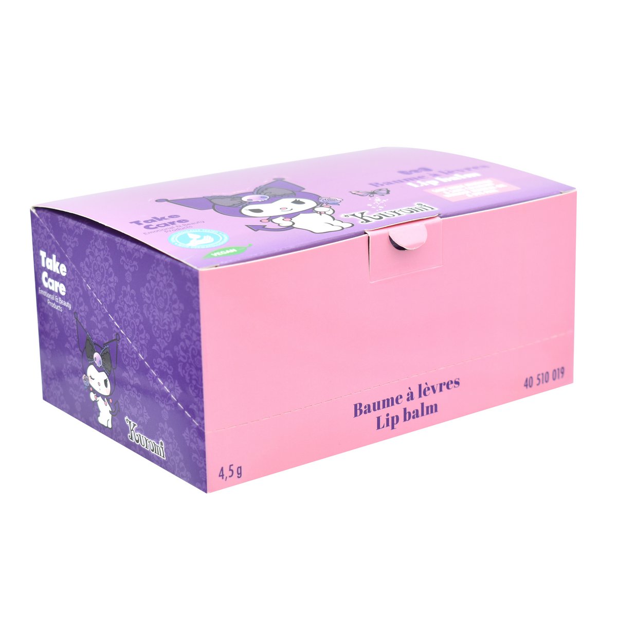 Kuromi  Lot 24 pièces de Baume à Lèvres, Soin des lèvres, Parfumés, Goûts, fraise, bonbon, Hydratation, Enfants, Vegan, 5 g, TAKE CARE