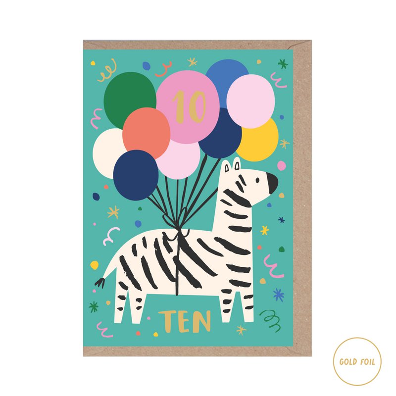 10 Jahre alt – Zebra (foliert)