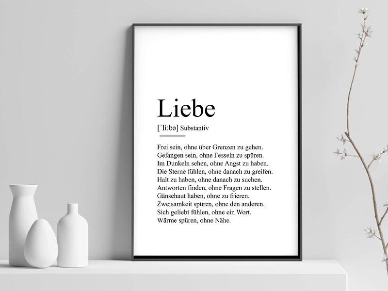 Definition "love" poster