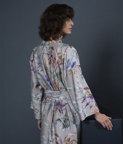 Bathrobe Kimono Flora Costera Almond