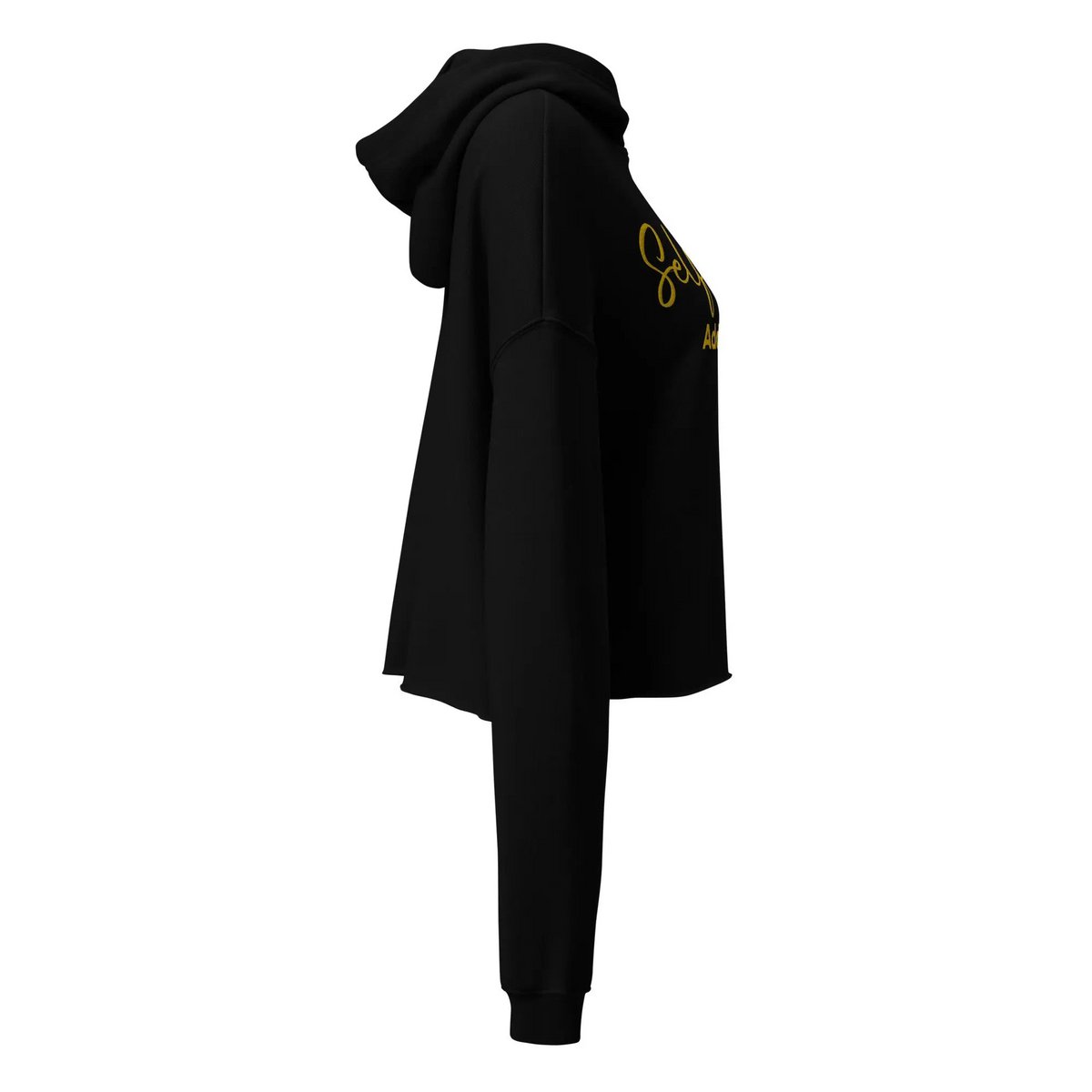 Crop Hoodie – Self Love Addicted mit STICKEREI