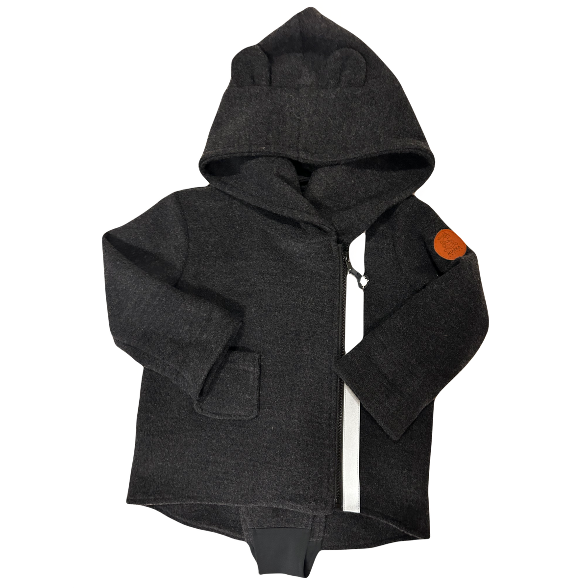 baby 100% merino wool jacket Grey