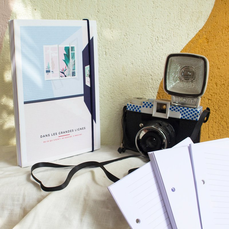 Cuaderno de bitácora recargable "Le Reporter" - Rayado + hojas en blanco