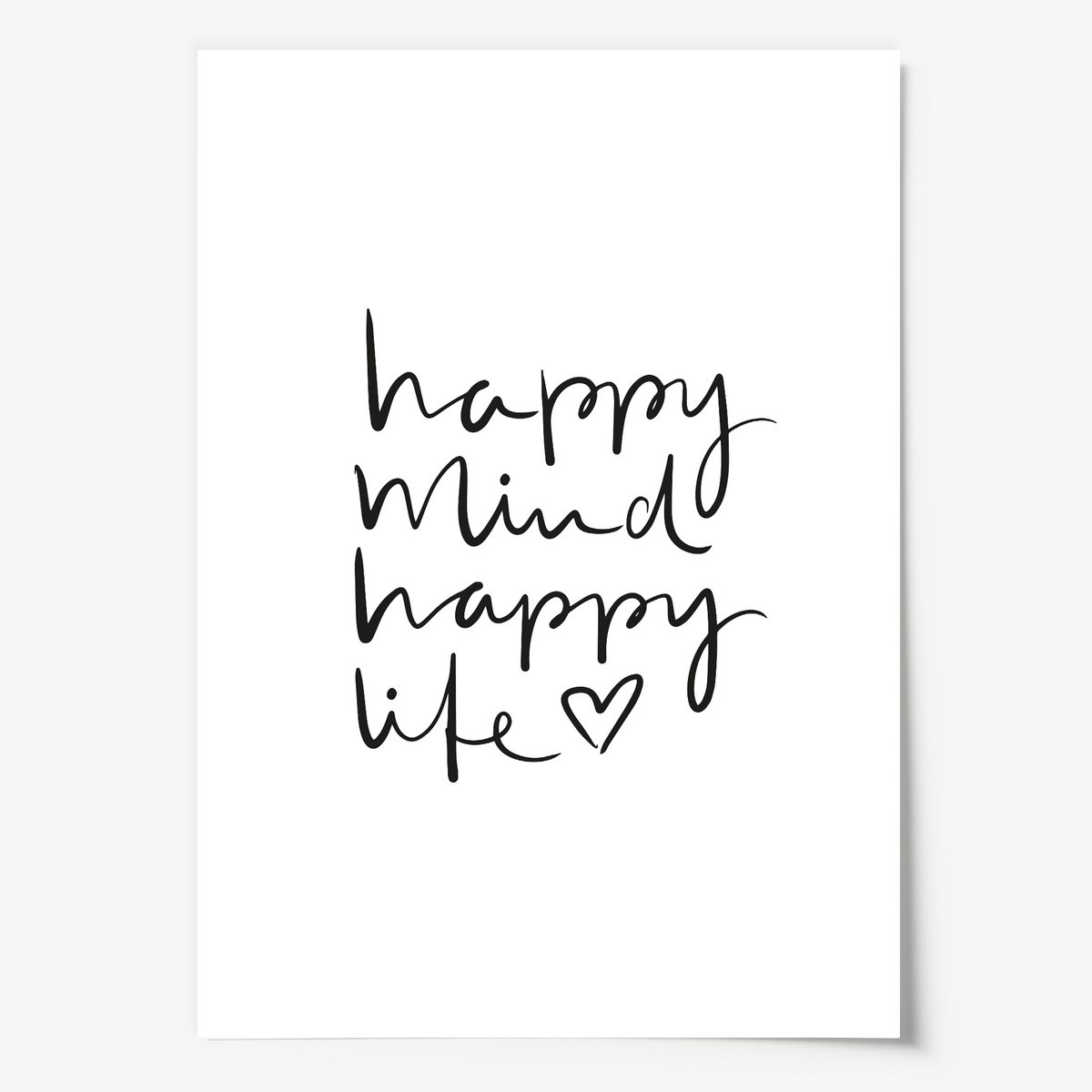 Poster: Happy mind happy life
