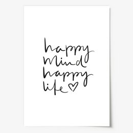 Poster: Happy mind happy life