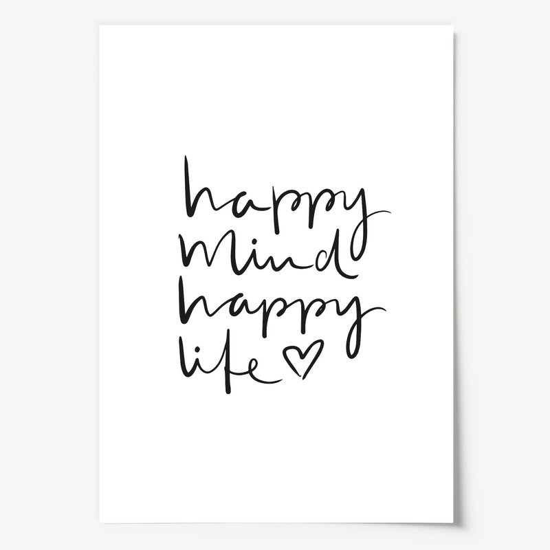 Poster: Happy mind happy life