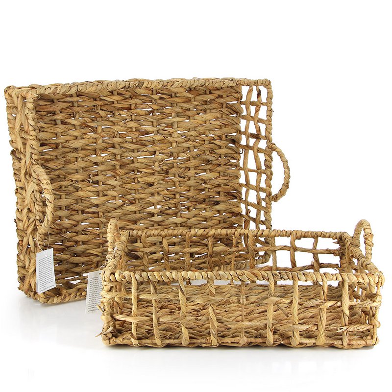 Wicker tray KIM GROSS, water hyacinth