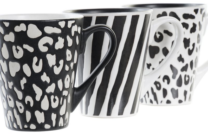 TAZA GRES 11,7X11,7X10 360ML, SALVAJE 3 SURT. PC194176