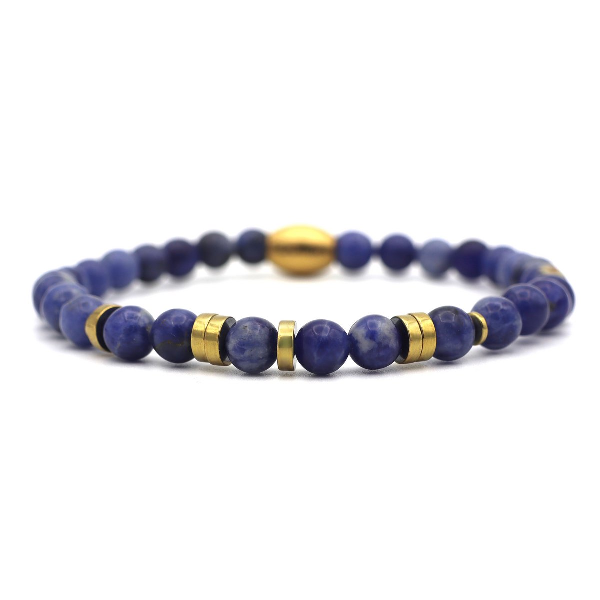 Morse code armband papa hematiet goud
