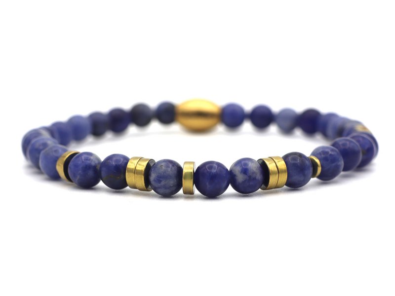 Morse code armband papa hematiet goud