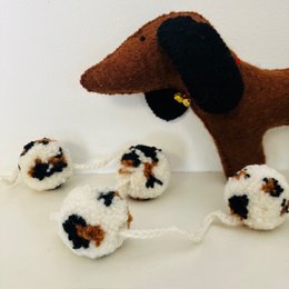 Luna -Leena Garland Pom Pom Leopard - L 2m - 100% weiche Wolle - handgefertigt in Nepal