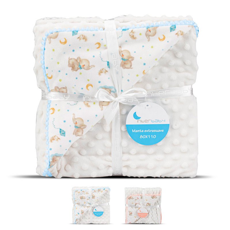 COPERTA A BOLLE - MOD. ELEFANTE - BLU
