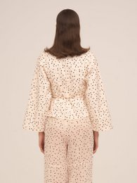 Creme polka Dot Fuji jakke