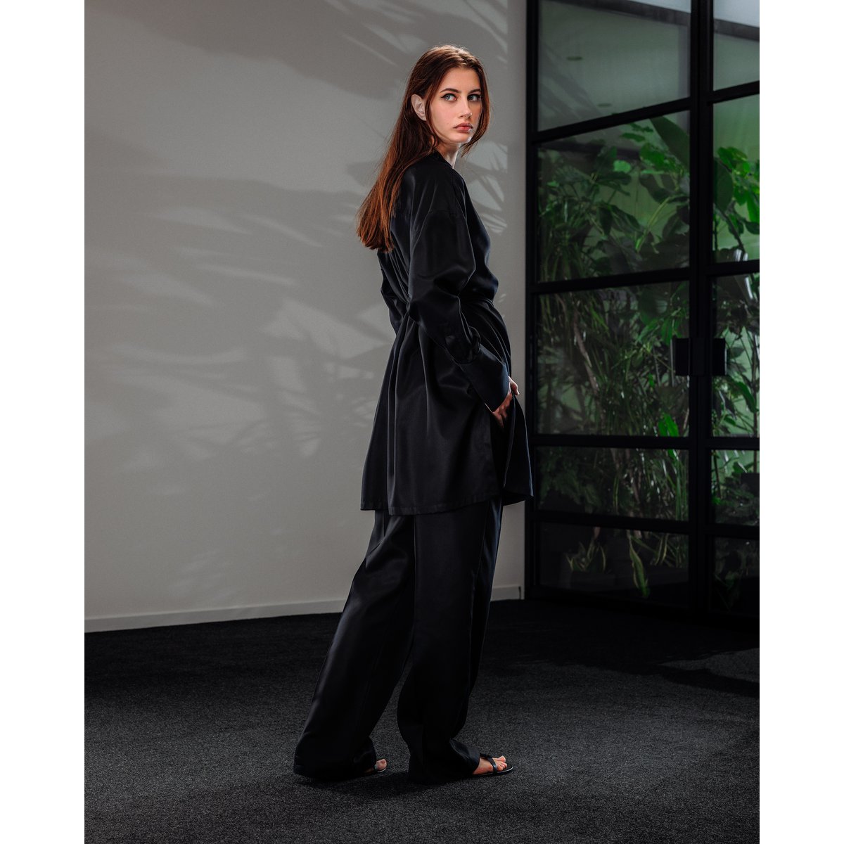 Bukser i pyjamas-stil