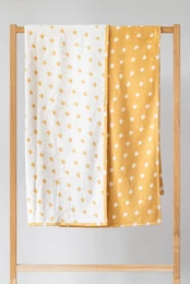 Jacquard-Strandtuch – Pied-de-Poule – Gelb/Weiß