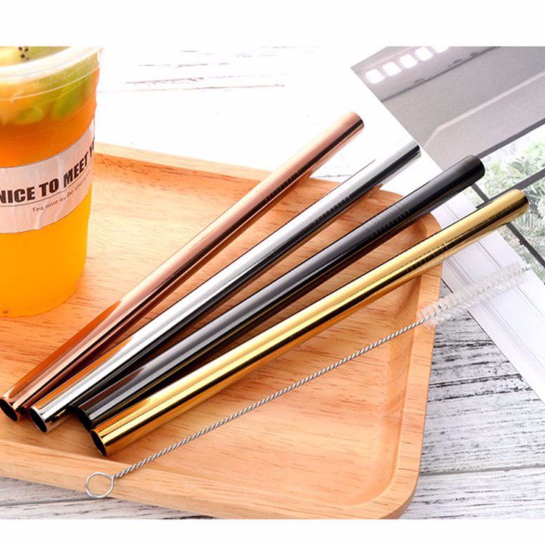 Reusable straw for Bubble Tea - 215x12mm - 5 colors available
