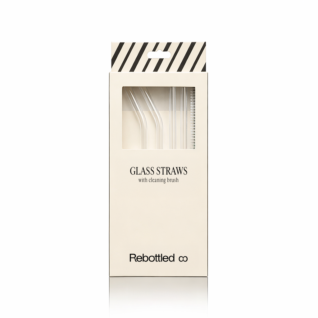 Glasstrohhalme im 4er-Pack