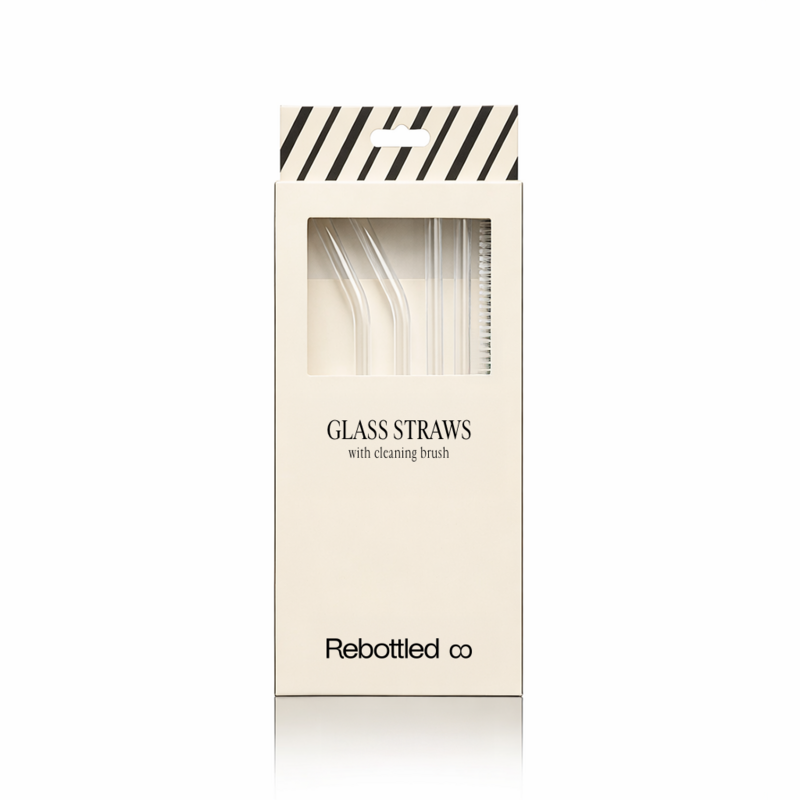 Glasstrohhalme im 4er-Pack