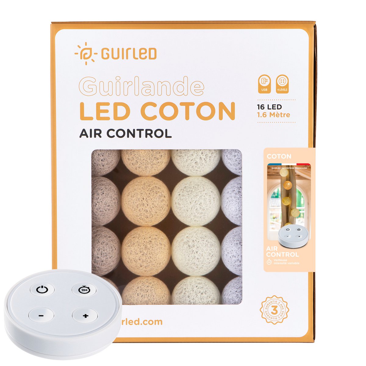 Katoenen afstandsbediening LED Cotton Ball Lichtslingers USB