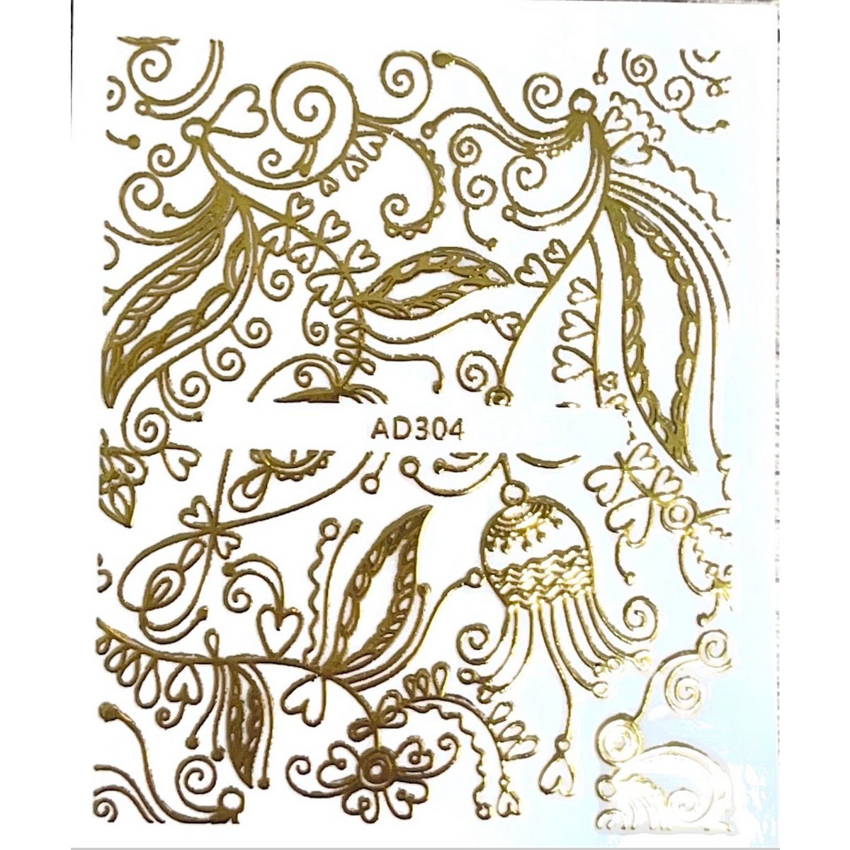 Gold pattern stickers