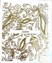 Gold pattern stickers