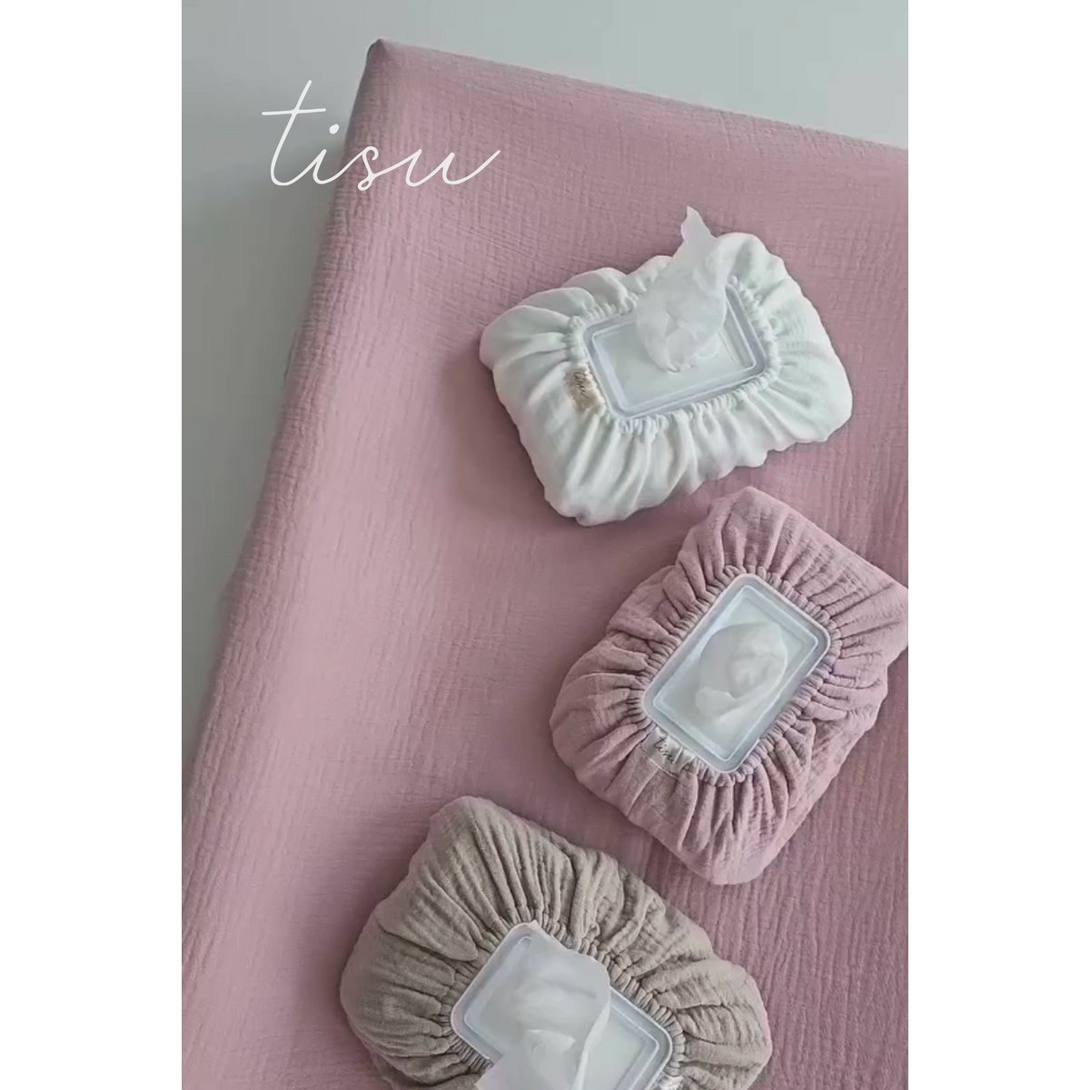Housse pour matelas à langer TISU, Crème