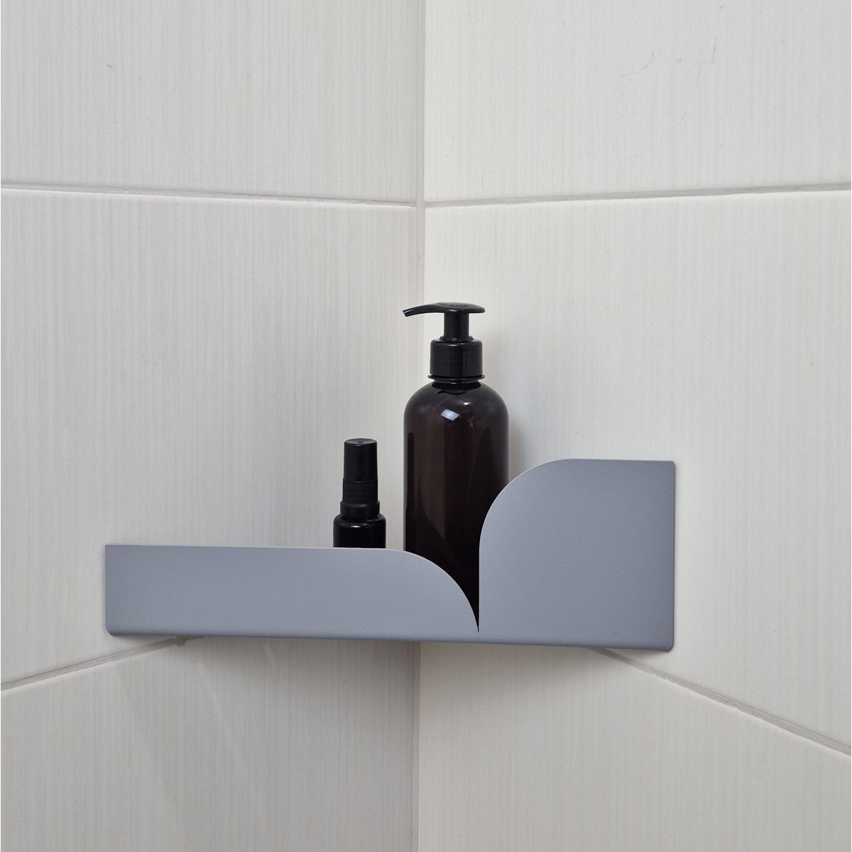 Shower corner shelf BAUHAUS, white, beige, grey, black