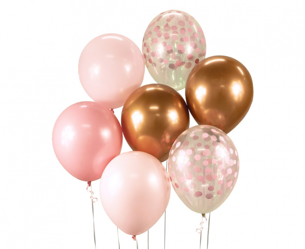 Balloon set light pink - copper