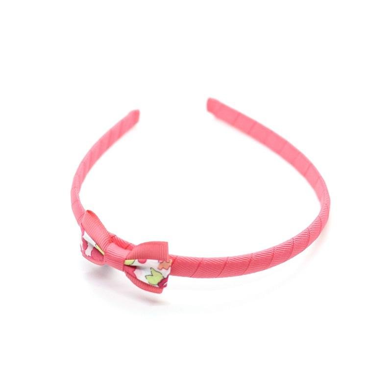 Wassermelone Small Bow Stirnband - Liberty Betsy Red